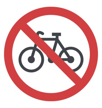 Hiçbir Bisiklet izin verilen trafik sembolü 
