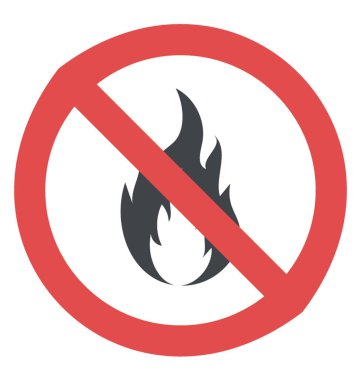 Hiçbir açık alev uyarı işareti 