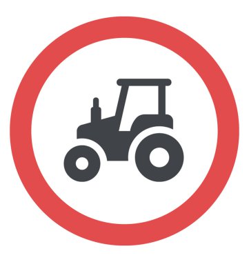 Çiftlik trafik, güç odaklı çalışma araçlar yol işareti 