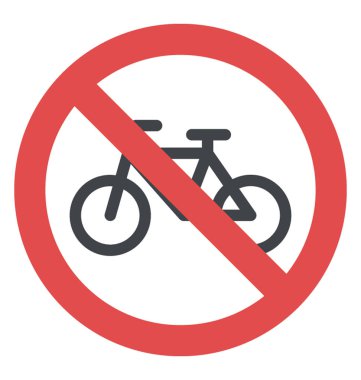 Trafik işaretleri izin yok bisikletler 