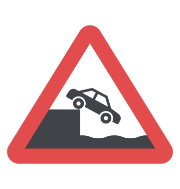 Quayside trafik uyarı işaretleri 