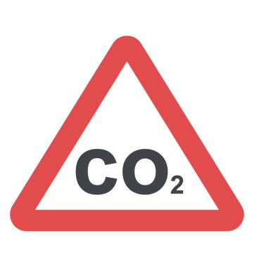 CO2 uyarı Emanet işareti 