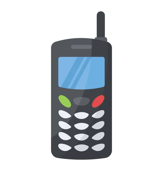 Viejo Teléfono Celular Tecnología Telecomunicaciones — Vector de stock