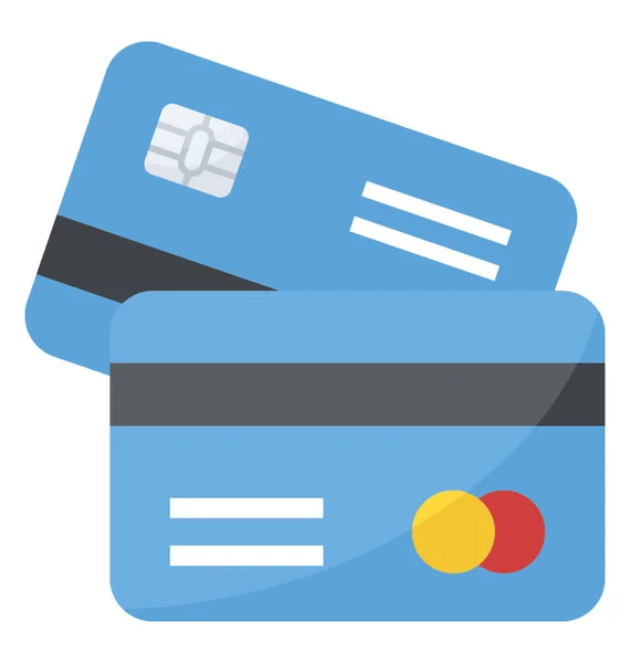 Dois Cartões Crédito Conceito Banco Inteligente — Vetor de Stock