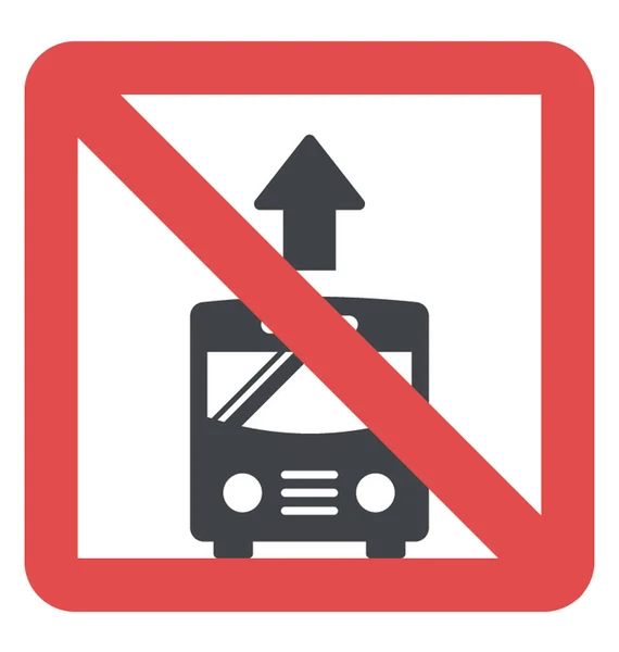 Kein City Busspur Schild — Stockvektor