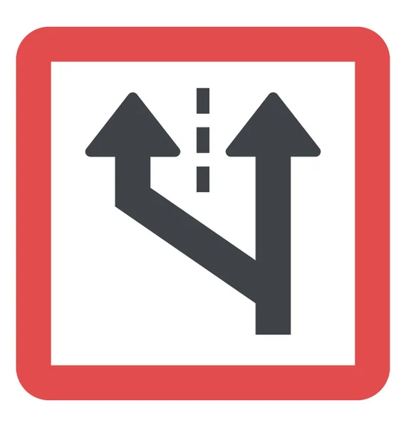 Changer Direction Panneau Routier — Image vectorielle
