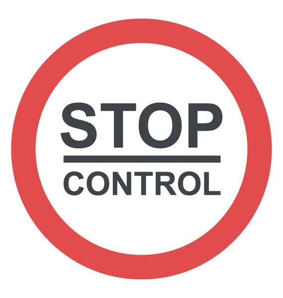 Stop Controle Verkeersbord — Stockvector