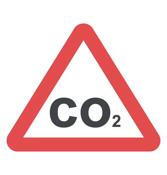 Co2 Warning Safety Sign — Stock Vector