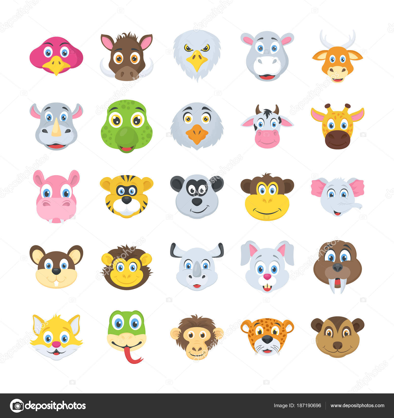 Pack Domestic Animals Flat Vectors Vector Image By C Vectorspoint Vector Stock 187190696