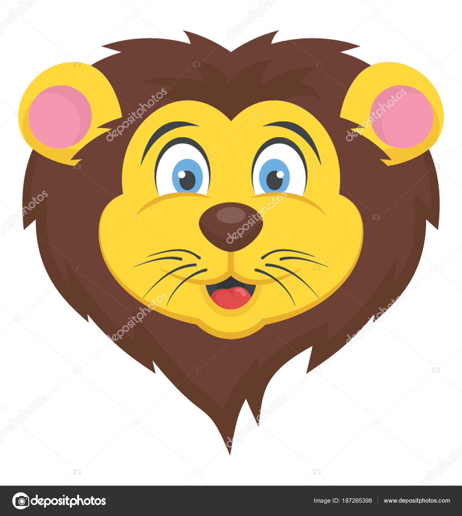 King Jungle Animal Lion Face Vector Image By C Vectorspoint Vector Stock