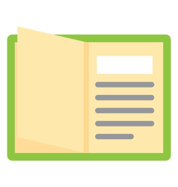 Açık bir kitap okuma temsil eden 