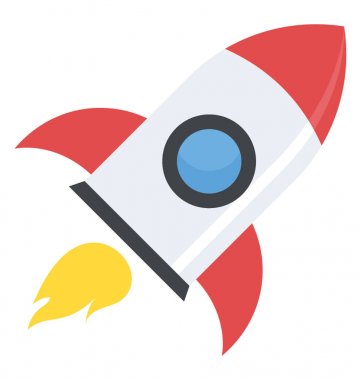 Bir uçan space rock'çı uzay araştırmaları kavramı gösterir