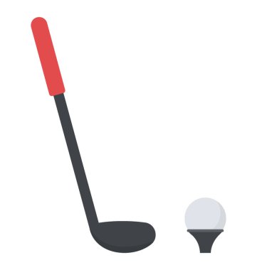 Golf tee tasarımını düz simgesi