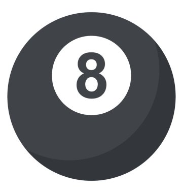 Bilardo havuz topu sekiz numara ile