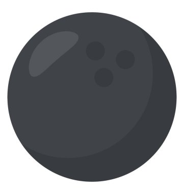 Bir bowling topu düz vektör simgesi 