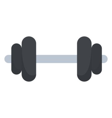 Spor salonu ekipman, bir dumbbell tasarımını düz simgesi