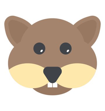 Küçük sevimli sincap baş karakter karikatür 