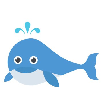 Sevimli çizgi balık su duş