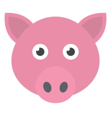 Sevimli domuz baş maskotu