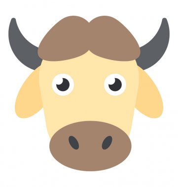 Bir şirin ve küçük bullock kafa