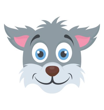 Komik bir gülümseyen erkek kedi surat 