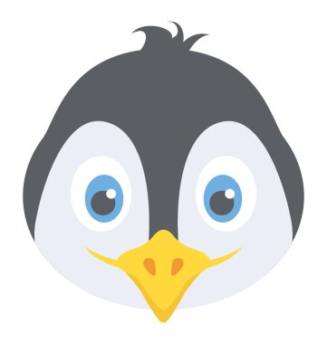 Küçük penguen sevimli bir yüzü