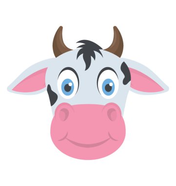 Sevimli evcil hayvan inek kelle 