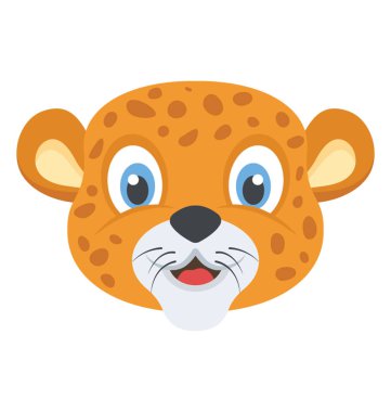 Şirin bir gülümseyen bebek leopar kafa