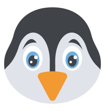 Küçük penguen sevimli bir yüzü 