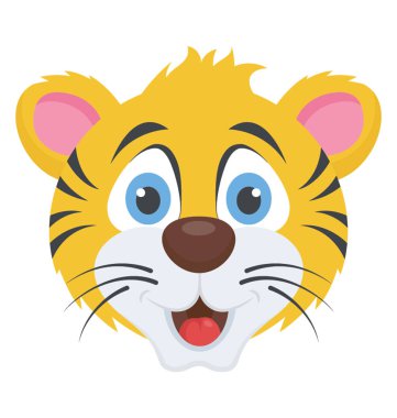 Sevimli küçük kaplan yüz ya da yavrusu kelle