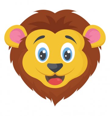 Bir kralı orman hayvan aslan yüzü uzun tüyleri ile 