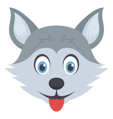 Onun dilini çıkarmış bir husky köpek yüz