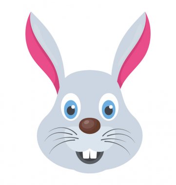 Yüz gülümseyen sevimli tavşan tavşan yüzü