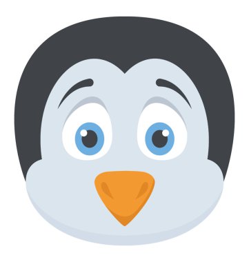 Küçük penguen sevimli bir yüzü