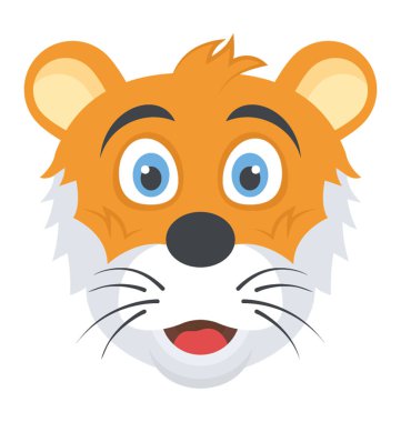 Yetişkin bir kaplan ile şaşkın ifade yüz