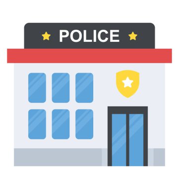 Düz simgesi tasarım polis istasyonu