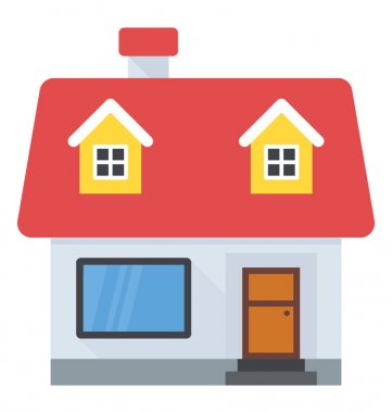 Düz simgesi tasarım dubleks ev