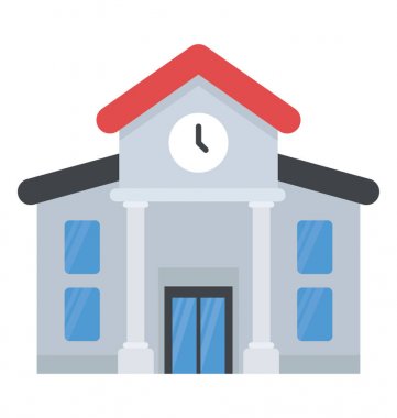 Geleneksel bir orta okul saat işaretiyle Binası 