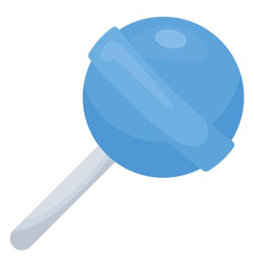 Bir lolipop, şeker şeker bir çubuğa monte 