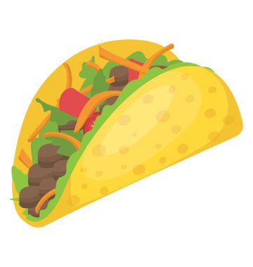 Bir Meksikalı Gıda Taco, tortilla dolgulu