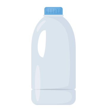 Plastikten yapılmış maden suyu şişesi.