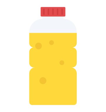 Bir plastik şişe sıvı yağ ile dolu