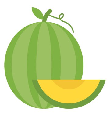 Kavun, yemek, yeşil kavun, yanında da bir dilim.