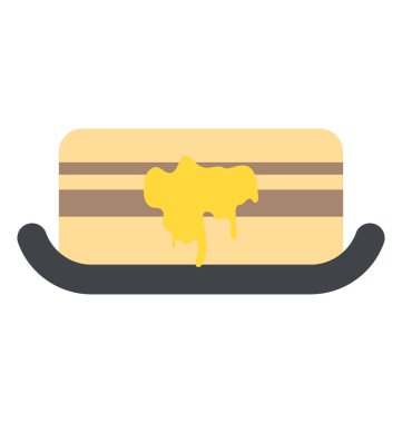 Düz simgesi tasarım bir pasta