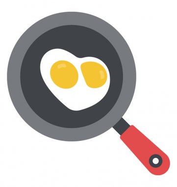 Çift yumurtalı yumurta ile kızartma tavası