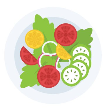 Taze sebze karışık salata tabağı