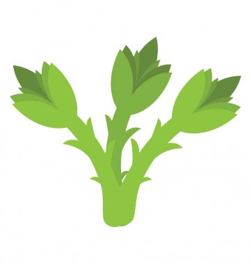 Yeşil sebze, düz simgesi tasarım kuşkonmaz