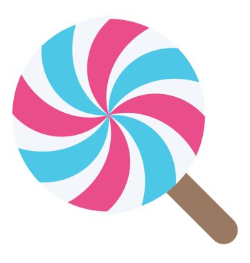 Doku ve desen lolipop spiral şeklinde