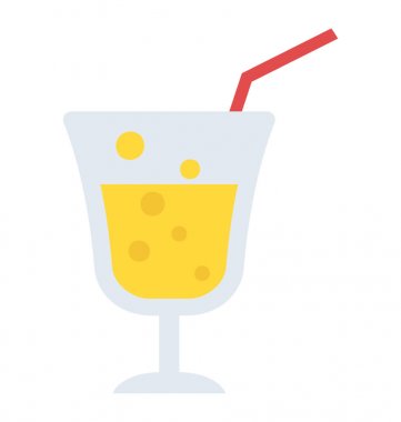 Portakallı gazoz saman içme ile bardak 