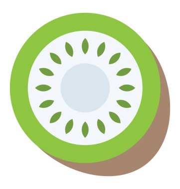 Salatalık düz vektör simge yarısı 